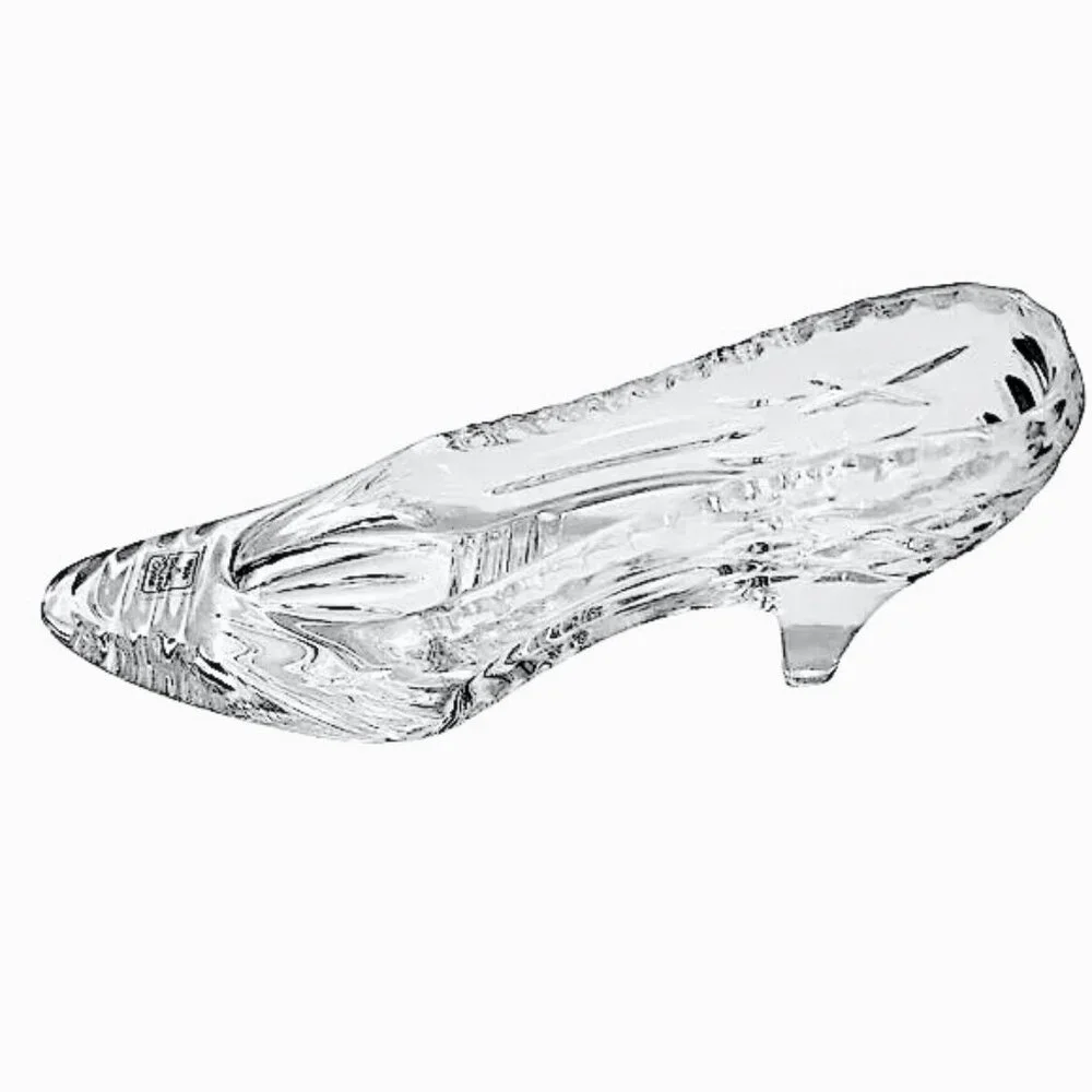 Crystal Princess Slipper Sculpture Vintage Cinderella Shoe Figurine  7